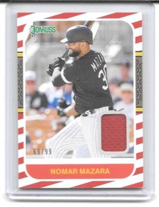 2021 Donruss Baseball Retro 1987 Materials Red #87M-NM Nomar Mazara/99