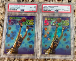 1997-98 Topps Chrome Reggie Miller Season's Best Shooting Stars REFRACTOR PSA 8 - Bild 1 von 12