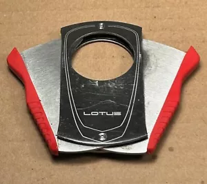 Lotus Deception Cigar Cutter - Red and Silver - Picture 1 of 3