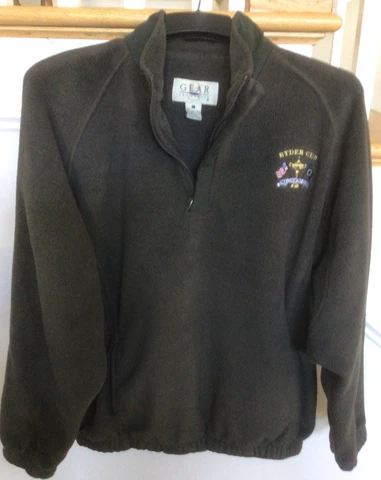 Vtg 1999 Ryder Cup The Country Club Golf Olive 1/4 Zip Fleece Men’s Large Rare Cover