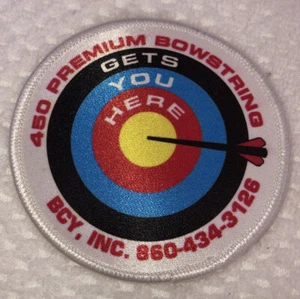 BCY Bowstring Patch 3" 450 Premium Gets You Here - Bogenschießen Bogen Bullseye - Bild 1 von 2