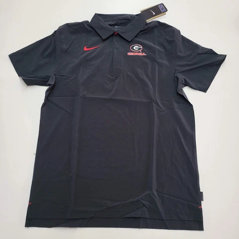 Men's Nike Georgia Bulldogs Coach's Sideline Polo Shirt Large On Field Dry Fit Cover