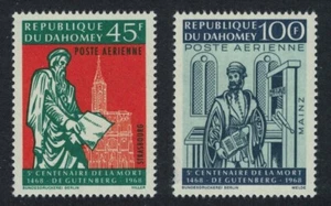 SALE Dahomey 500th Death Anniversary of Johann Gutenberg 2v 1968 MNH SG#325-326 - Picture 1 of 1