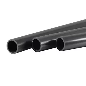 3pcs PVC Pipe 21mm ID x 25mm OD 0.5m Rigid Water Pipe Drain Pipe Black - Picture 1 of 6