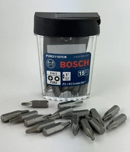 Bosch - Tick Tack Box of 15 - P2R2 1" Dual Drive Insert Bits - 1/4" Shank - Picture 1 of 8
