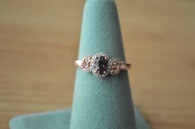 Кольцо из чистого серебра с фиолетовой шпинелью/мультидрагоценными камнями Narsipatnam 0,90 карата размер 7 - Изображение 1 из 4