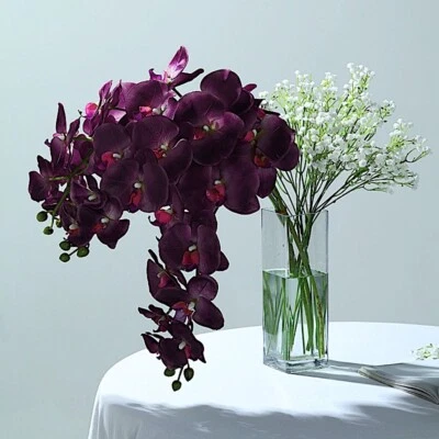 2 pcs 40-Inch tall Artificial Faux Silk Orchid Flowers Sprays Stems Centerpieces - Image 1 of 2