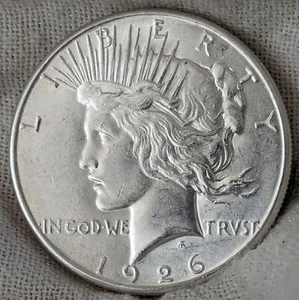 1926 S Peace Dollar vz++ : fast unzirkuliert, SF Mint - 0,9 Feinsilbermünze  - Bild 1 von 6