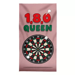 Pink 1,8,0 Queen - Darts Beach Towel - 150cm x 75cm - Picture 1 of 7