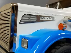 Aluminum 7.2cm Kenworth KW Pair Logo Emblem Plate Tamiya Toy RC 1/14 King Hauler - Picture 1 of 6