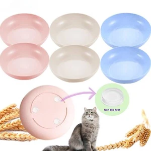 6-Pack Non Slip Cat Food Bowls - Shallow Kitten Plates for Wet Food Whisker F... - Picture 1 of 7