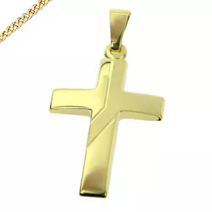 Anhänger Kreuz Kreuzanhänger 333 Gold Kommunion Konfirmation Neu auch mit Kette - Bild 1 von 5