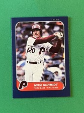 1986 Fleer Mini Mike Schmidt #94 Phillies Baseball Card HOF