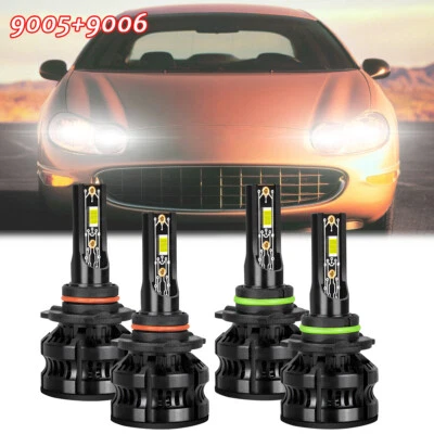 For Chrysler Concorde 1998-2004 6000K LED Headlight High Low Beam Bulbs Combo 4X - Image 1 of 4