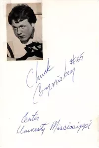 T19-79918 Football autograph card Chuck Commisky Ole Miss C/G Eagles Saints - Picture 1 of 1