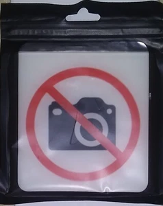 NEU 4"×4" Kunststoffschild "ohne Kameras" - Bild 1 von 2