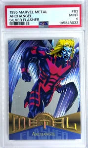 1995 Fleer Marvel Metal Silver Flasher #83 Archangel PSA 9 MINT - Picture 1 of 2