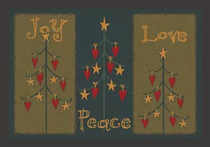 5x8 Milliken Folktree 00020 Winter Christmas Tree Area Rug - Approx 5'4"x7'8" - Picture 1 of 1