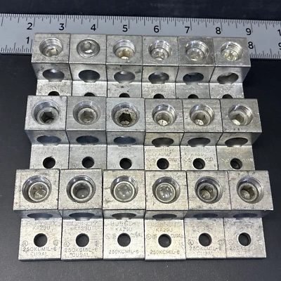 6- Burndy KA29U 250KCMIL-6 CU9AL Mechanical Lugs, Terminal, Connector, CU9AL - Image 1 of 4