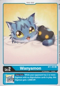JUEGO DE CARTAS BANDAI DIGIMON - WANYAMON BT1-004 U - AZUL - Imagen 1 de 2