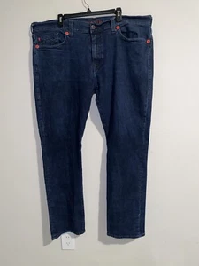 True Religion x Manchester United Herrenjeans schwarz rot Akzente 44 x 32 - Bild 1 von 7
