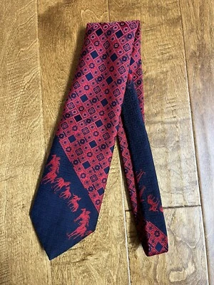 Corbata de caballo vaquero ecuestre Shelby by Damon de colección Loys para hombre roja azul retro Foto 1 de 4