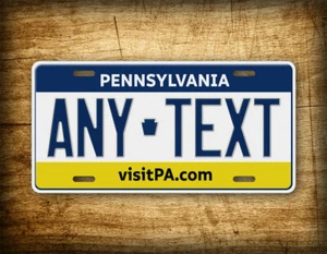 Personalized Pennsylvania License Plate "ANY TEXT" Custom PA Novelty Auto Tag - Bild 1 von 6
