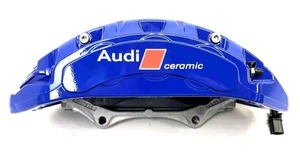 Pinza de freno derecha original 8W0615108K 8W0698151BF Audi RS4 B9 Ceramic azul - Imagen 1 de 2