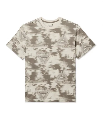 Camiseta Reebok Hombre Marrón y Blanco Manga Corta Camuflaje Talla M NUEVA Foto 1 de 4
