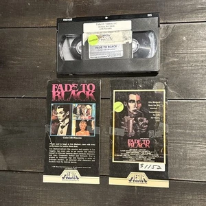FADE TO BLACK Horror Slasher Cult Media Dennis Christopher VHS - Cut - No Box - Picture 1 of 4