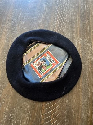 Vintage Vrai Basque French Beret Pure Wool Black Made in France Hat - Image 1 of 3
