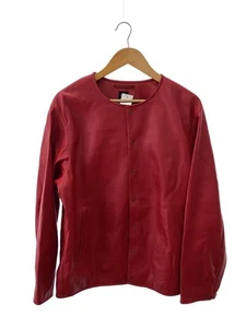 Edifice Leather Jacket Blouson/L/Sheep Leather/Red/Plain 3812 - Picture 1 of 5