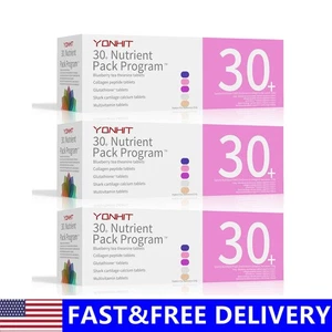 YONHIT 30+ Confezione Nutriente Programma Mirtillo Tè Teanina Collagene Peptide Compresse - Foto 1 di 18