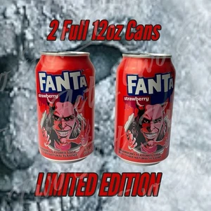 Fanta Black Phone 2 Movie Promo (2 Full 12oz Cans) Strawberry LIMITED EDITION - Picture 1 of 2