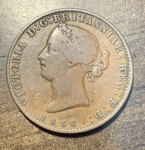 1856 Nova Scotia Half Penny Token  - Picture 1 of 2
