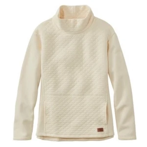 L.L. Bean Damen Strickpullover Sweatshirt neutral creme gesteppt gemischt Größe XL - Bild 1 von 15