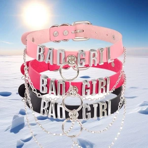 Letter Choker BDSM Gift YES SIR Collar Chain Necklace Custom O Ring BEG DIY - Picture 1 of 27