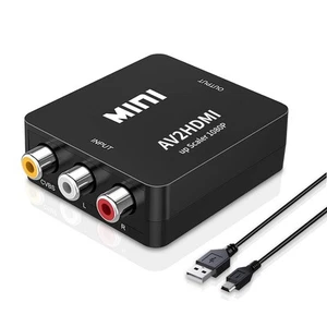 RCA to HDMI Converter, AV to HDMI Converter, 1080P Mini RCA AV Composite CVBS... - Picture 1 of 7