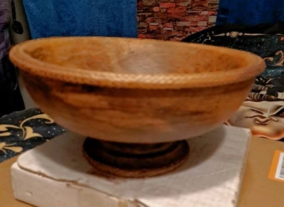 Pedestal antigo virado à mão Nowl com aro curvo MCM 11" - Imagem 1 de 4