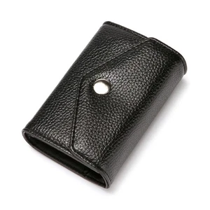 Black Wallet Multifunctional PU Purse Retro Coin Purse Woman Holder - Picture 1 of 11