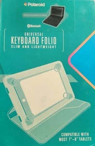  Polaroid Universal Keyboard Folio 7" to 8" - ​Wireless Bluetooth Keyboard:  - Picture 1 of 2