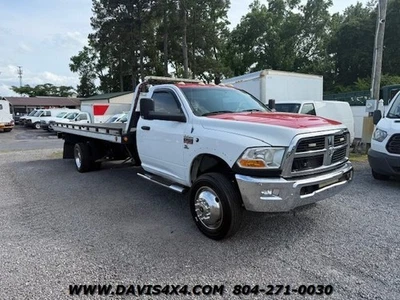 2012 Dodge Ram 5500 4x4 Heavy Duty Cummins Flatbed Rollback Tow Truck - Image 1 of 4