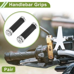 Cubierta de manillar de aleación de aluminio tono plateado para empuñaduras de motocicleta de 7/8" 22 mm - Imagen 1 de 7