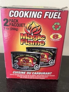 Magic heat 2 Pack Pacquet CANNED HEAT COOKING FUEL NEW Emergency Stove - Picture 1 of 4