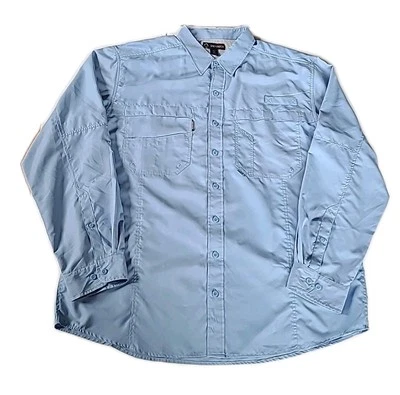 Dri-Duck Catch Light Blue Vented Fishing L/S Button Down Shirt Quick Dry SIZE2XL - Image 1 of 3