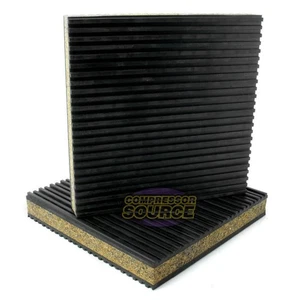 Anti Vibration Pad Isolation Dampener 6x6x7/8 Rubber Cork Air Compressor HVAC - Picture 1 of 6