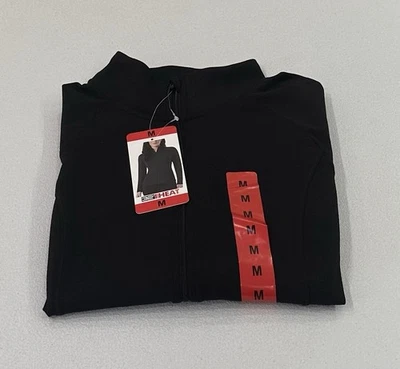 32 Degrees Heat Women's Tech Full Zip Fleece Jacket, Black, Size M - Image 1 of 4