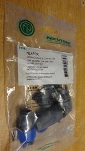 NUEVO Genuino NEUTRIK NL4FRX SpeakON 4 POLOS Conector de Cable de Bloqueo de Ángulo Recto - Imagen 1 de 2