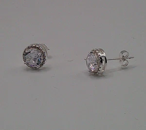 S925 Sterling Silber Ohrringe Weißgold vergoldet - Bild 1 von 3