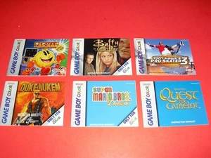 6 Gameboy Color GBC Anleitung Konvolut! Duke Nukem Super Mario Deluxe Camelot 99 - Bild 1 von 5